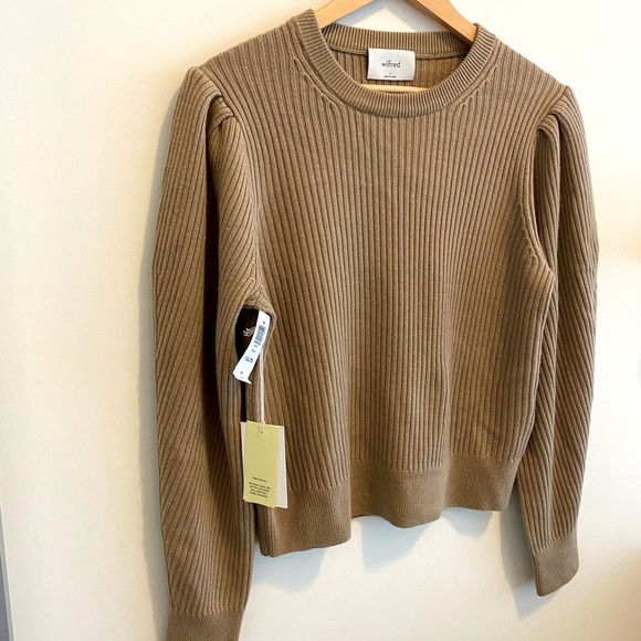 BNWT Aritzia Wilfred Ayla Sweater in Gold Camel (no tags) - Picture 3 of 8
